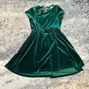 Copper Key girls size small green velvet dress